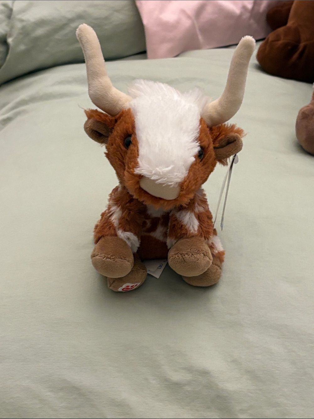 Build-A-Bear Brown and White Highland Cow Plush